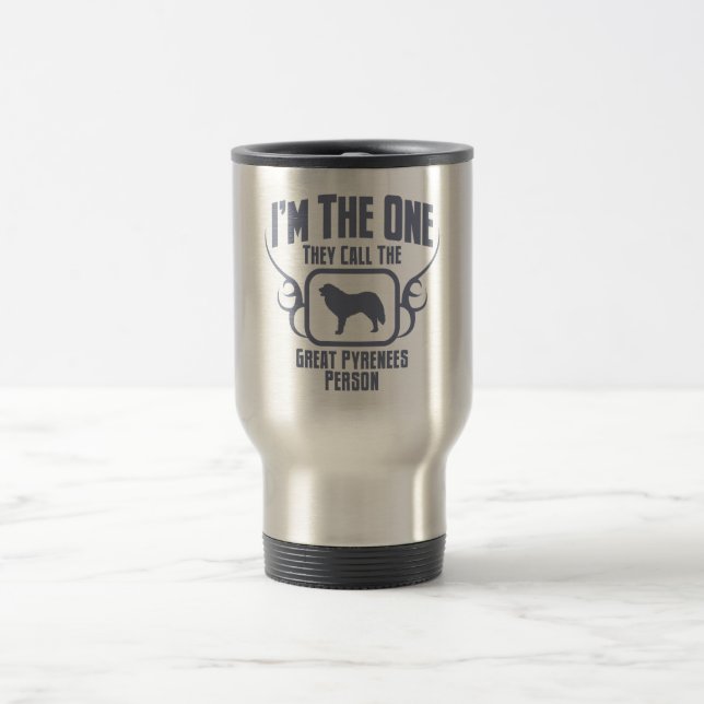 Great Pyrenees Travel Mug (Center)
