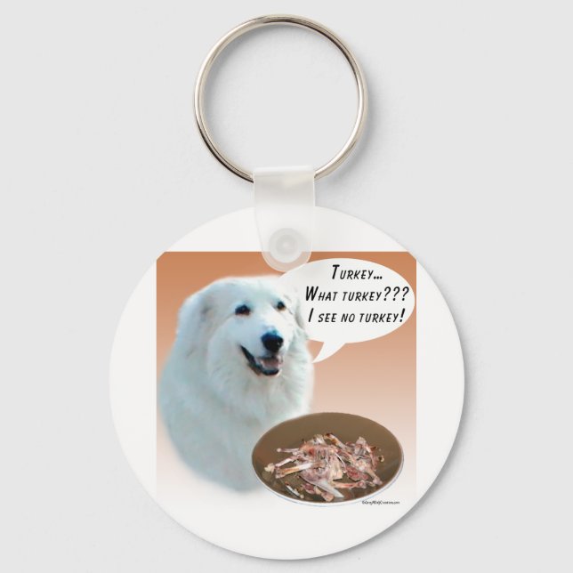 Great Pyrenees Turkey Key Ring (Front)