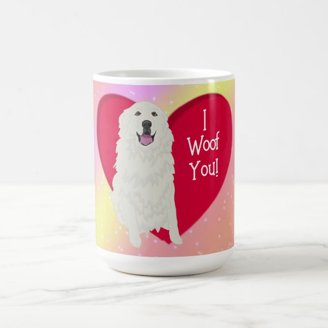 Great Pyrenees Valentines Day  Coffee Mug (Center)