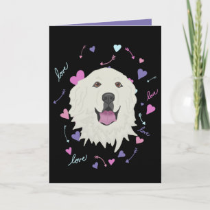 Great Pyrenees Valentines Day  Holiday Card