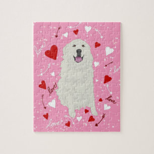 Great Pyrenees Valentines Day Jigsaw Puzzle
