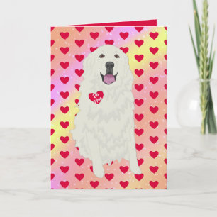 Great Pyrenees Valentines Day Thank You Card