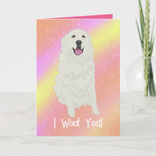 Great Pyrenees Valentines Day Thank You Card
