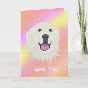 Great Pyrenees Valentines Day  Thank You Card