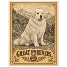 Great Pyrenees, Vintage Heritage Dog