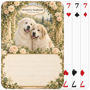 Great Pyrenees Wedding Guest Book Signing Deck Playing Cards