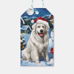 Great Pyrenees Winter Wonderland Christmas Joy Gift Tags