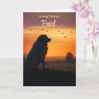Great Pyrenes Dog Sympathy Silhouetted Custom Name