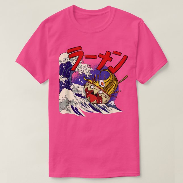 Great Ramen Of Kanagawa Japanese Food Kaiju Kawaii T-Shirt (Design Front)
