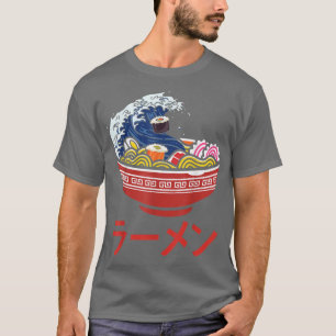 Great Ramen Wave of Kanagawa Japanese Noodles Kawa T-Shirt