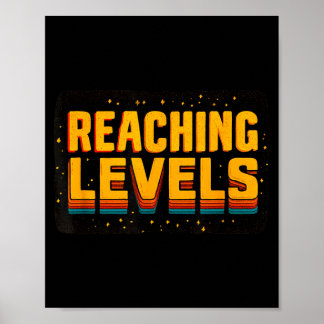 Great Reaching Levels Emblem in Cool Colours Poster