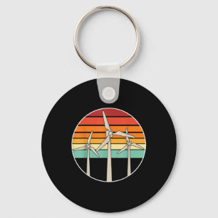 Great Renewable Energy Wind Power Windmill Environ Key Ring