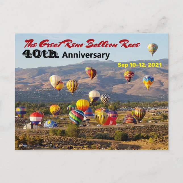 Great Reno Balloon Race 40th Anniversary  Postcard (Front)