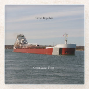 Great Republic glass coaster
