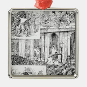 Great Riots in London Metal Tree Decoration