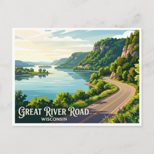 Great River Road Prairie du Chien Postcard