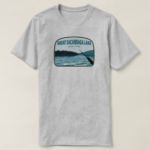 Great Sacandaga Lake New York Fishing Rod T-Shirt