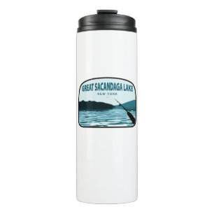Great Sacandaga Lake New York Fishing Rod Thermal Tumbler