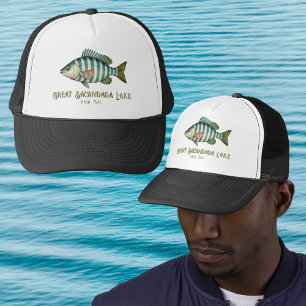 Great Sacandaga Lake New York nautical fish Trucker Hat