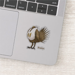 Great sage grouse bird cartoon illustration 