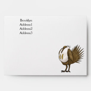 Great sage grouse bird cartoon illustration  envelope