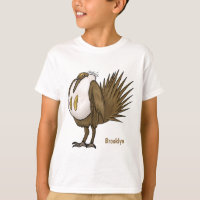 Great sage grouse bird cartoon illustration