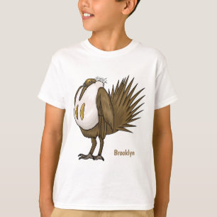 Great sage grouse bird cartoon illustration T-Shirt