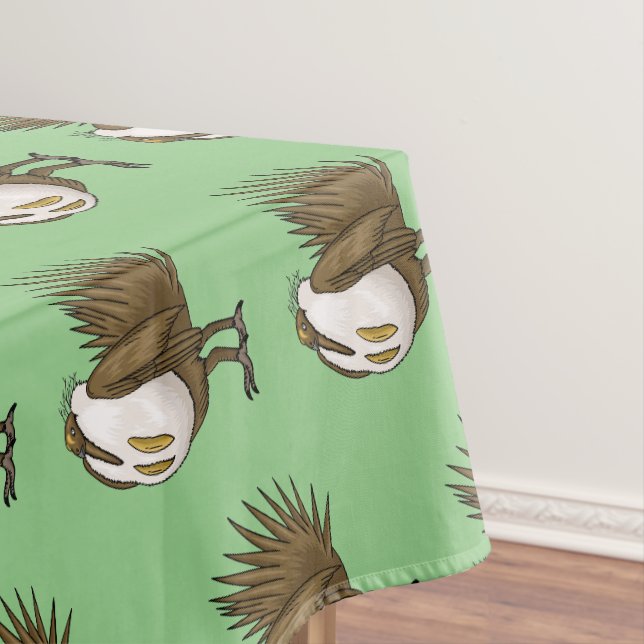 Great sage grouse bird cartoon illustration  tablecloth (In Situ)