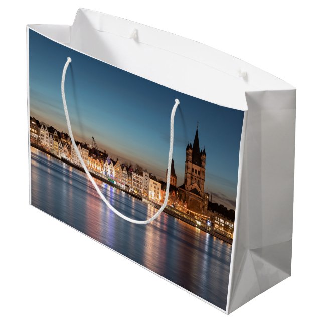 Great Saint Martin Church Cologne Large Gift Bag (Back Angled)