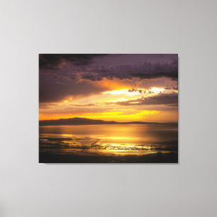 Great Salt Lake Sunset Canvas Print