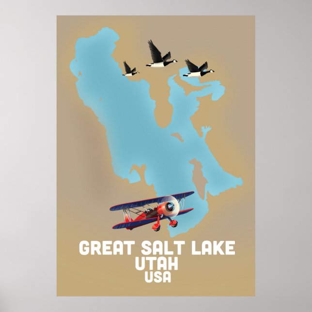 Great Salt Lake, Utah Travel poster (Front)