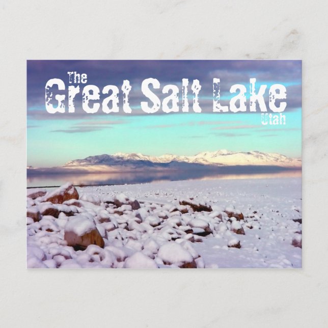 Great Salt Lake Utah Winter Landscape Postcard (Front)
