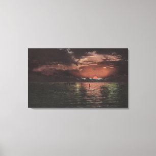 Great Salt Lake, UTSunset Scene on Lake View Canvas Print