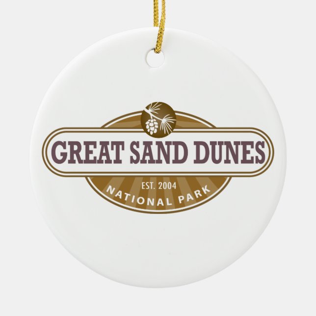 Great Sand Dunes National Park Ceramic Tree Decoration (Front)