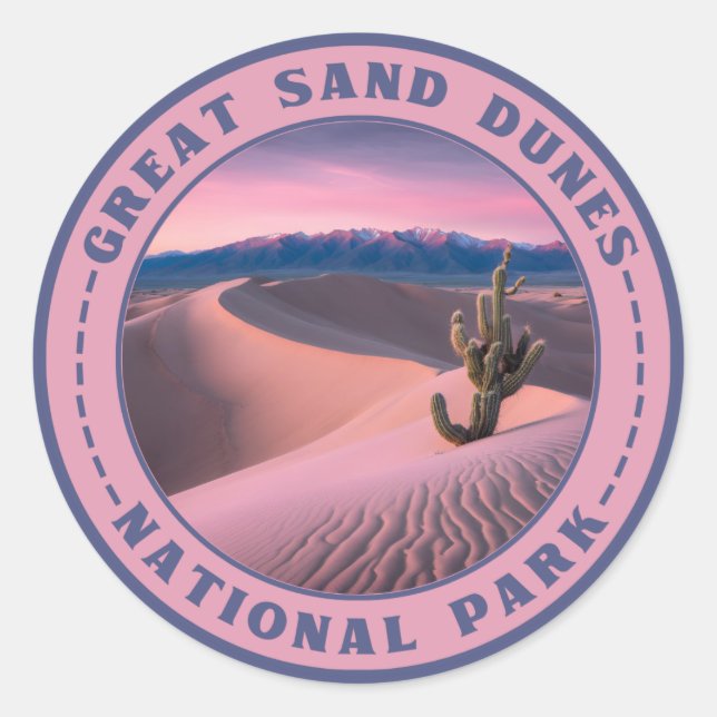 Great Sand Dunes National Park Classic Round Sticker (Front)