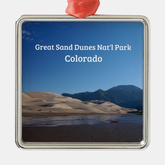 Great Sand Dunes National Park, CO Metal Tree Decoration (Front)