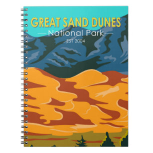 Great Sand Dunes National Park Colorado Vintage Notebook