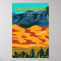 Great Sand Dunes National Park Colorado Vintage