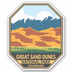 Great Sand Dunes National Park Colorful Emblem