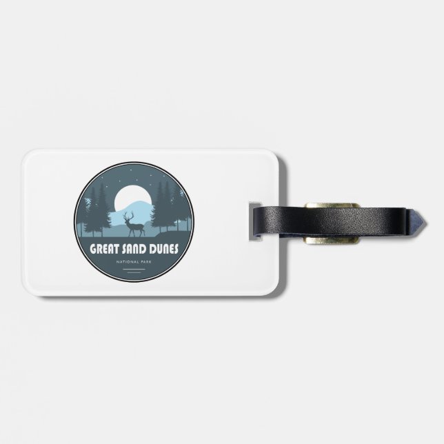 Great Sand Dunes National Park Deer Luggage Tag (Back Horizontal)