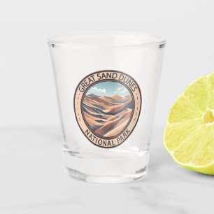 Great Sand Dunes National Park Illustration Travel Shot Glass