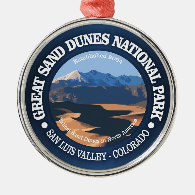 Great Sand Dunes National Park Metal Tree Decoration (Front)