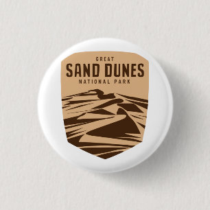 Great Sand Dunes National Park Minimal Emblem 3 Cm Round Badge