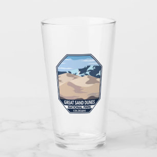 Great Sand Dunes National Park Minimal Retro Glass