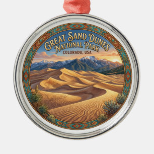 Great Sand Dunes National Park Mosca Colorado Metal Tree Decoration