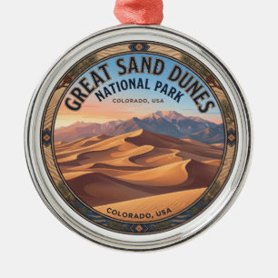 Great Sand Dunes National Park Mosca Colorado Metal Tree Decoration
