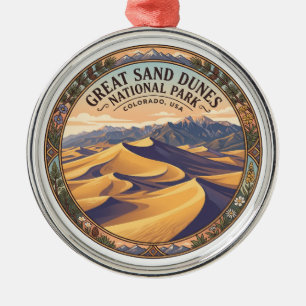 Great Sand Dunes National Park Mosca Colorado Metal Tree Decoration
