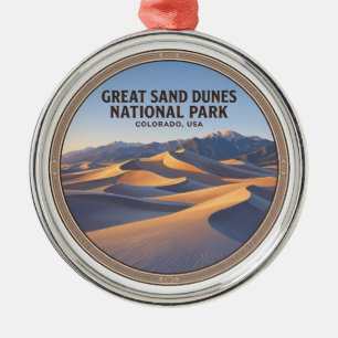 Great Sand Dunes National Park Mosca Colorado Metal Tree Decoration