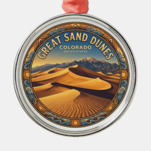 Great Sand Dunes National Park Mosca Colorado Metal Tree Decoration