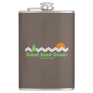 Great Sand Dunes National Park Retro Hip Flask